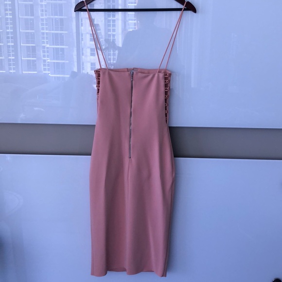 BEC & BRIDGE Metamorphic Plunge Dress in Blush 4 - Picture 5 of 8